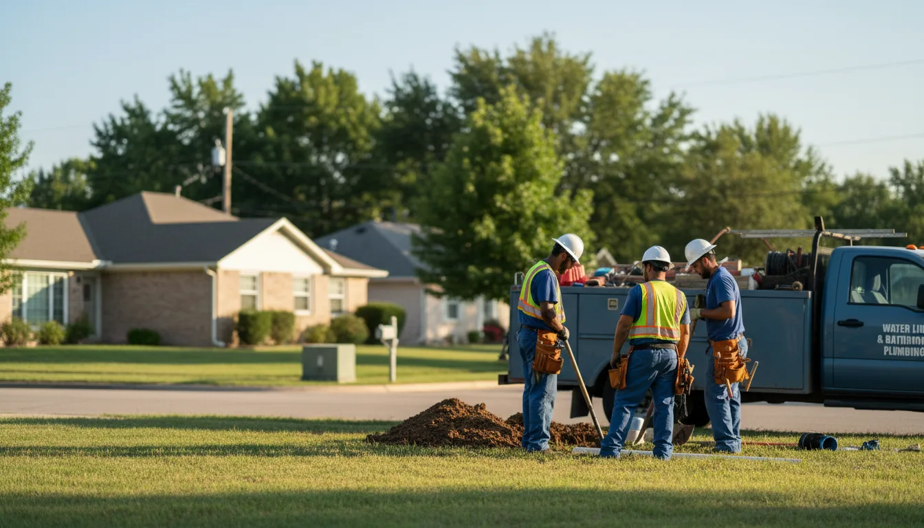 Residential water line and bathroom plumbing service in Palmer, NE